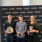 Callum McKinnon, Josh Winter & Amy Gust with their awards